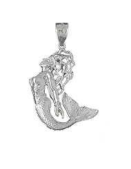 Clevereves 14K White Gold Pendant Mermaid 9.5 - Gram(s)