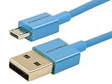 UPC 889028000076 product image for Monoprice Premium USB to Micro USB Charge & Sync Cable 0.5ft - Blue (1) | upcitemdb.com