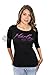 Harley-Davidson Womens Blinding Light B&S Tulip Back Black 3/4-Sleeve T-Shirt - MD