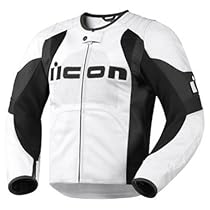 Big Sale Icon Overlord Motorcycle Jacket WHITE Large