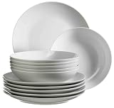 Domestic 920498 Barca Porzellan Tafelservice 12-teilig mit je 6 Teller tief und flach