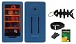 Blue Silicone Skin Case Microsoft Zune HD 16GB 32GB Series Bundle kit Set + LCD Screen Protector + Adjustable Armband + Blet Clip + Fishbone Keychain