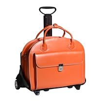 Hot Sale McKleinUSA GLEN ELLYN 94360 Orange Leather Detachable-Wheeled Women's Case