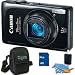 Canon PowerShot ELPH 510 HS 12.1 MP CMOS Digital Camera with Full HD Video and Ultra Wide Angle Lens (Black) Deluxe Bundle - Includes PowerShot ELPH 510 Black Digital Camera, 4 GB Memory Card, Camera Carrying Case and Cleaning Kit.