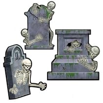 Cemetery Terror Skull and Tomb Cut-Outs Asst.