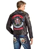 Ed Hardy Leather Biker Jacket