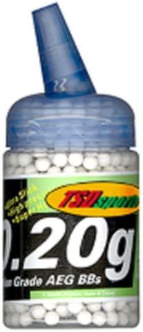 TSD Tactical 1,000 ct. Feeder Bottle Plastic White Airsoft BBs (6mm, 0.20g)