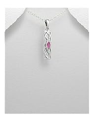 Celtic CZ Pendant Necklace In 92.5 Sterling Silver