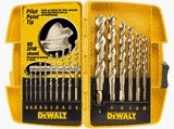 DeWalt DW1956 Pilot Point Twist Drill Bit Assortment, 16-Piece