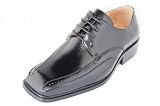 POWER PLAY BLACK LEATHER LINED OXFORD MEN'S DRESS LACE UP SHOE. Italian Inspired Designer GIORGIO at AMERICAN SHOE FACTORY Style# 1704 Black Black LEATHER LEATHER LINED UPPERS