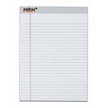 TOPS 63160 Prismt Plus Legal Rule Writing Pads, Letter, Pastel Gray, 50 sheets/pad, 12/pk