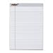 TOPS 63160 Prismt Plus Legal Rule Writing Pads, Letter, Pastel Gray, 50 sheets/pad, 12/pk
