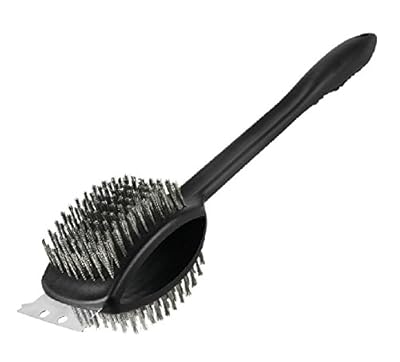 MacDaddy 18" Barbecue Grill Brush and Scraper, Heavy Duty Double-Headed Bristles - PLUS - Grill Master Table Cover- Perfect Gift For Your Grill Daddy
