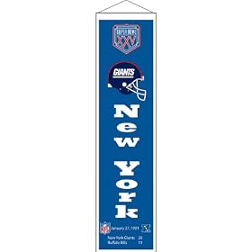 Buy Winning Streak New York Giants Super Bowl Xxv Champions Marquee Banner Size: One Size