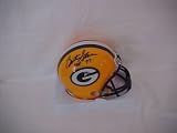 Bart Starr Hand Signed Autographed Green Bay Packers Riddell Football Mini Helmet w/ Photo of Signing
