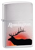 Zippo 24027 Remington Sunburst Elk, Brushed Chrome