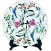 Floral Porcelain Decorative Plate with Stand