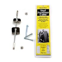 Quakehold! 2830 7-Inch Steel Furniture Cable