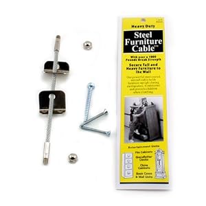 Quakehold! 2830 7-Inch Steel Furniture Cable