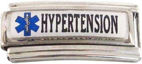 Hypertension Medical ID Alert Italian Charm for Bracelet
