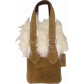 Nicole Miller Suede Purse Universal Cell Phone Carry Case, Brown