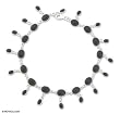 Onyx anklet, 'Moon Dancer' 0.8" W 10.8" L