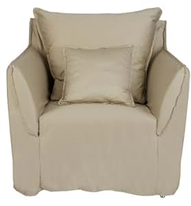 fauteuil chic intemporel en tissus taupe Vical Home