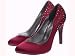 VINTAGE DISTRESSED-LOOK PUMPS Satin Rot (P47n)