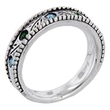 Sterling Silver Round Cut Cz Vine Right Hand Wedding Anniversary Band Signet Ring