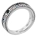 Sterling Silver Round Cut Cz Vine Right Hand Wedding Anniversary Band Signet Ring