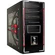 10-Bay Black ATX Window Case w/450-Watt Red LED