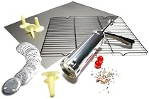 Pike Street Spritz Cookie Press Set with Bonus Cooling Rack