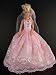 A Barbie Pink Wedding Gown Complete with Veil Made to Fit the Barbie Doll