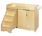 Changing Table with Stairs (Natural) (39"H x 48"W x 28"D)
