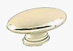 Buy 1 1 2 Dia Bright Brass OvalKnob by Amerock