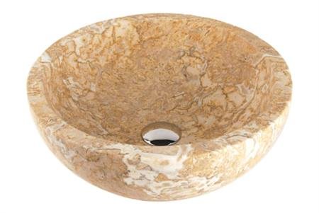 4185MbWBixL Fontaine Crema Giallo Marble Bathroom Vessel Sink   FSA 019M
