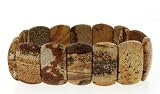 Medium Cushion Style Bracelet - Picture Jasper