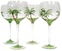 Block Basics Palm Breeze Balloon Glasses, Set of 4