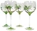 Block Basics Palm Breeze Balloon Glasses, Set of 4