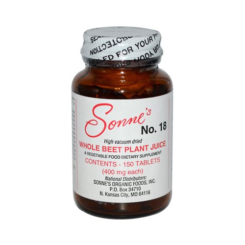 Sonnes Whole Beet Plant Jce #18 150 TAB Sonnes Whole Beet Plant Jce #18 150 TAB