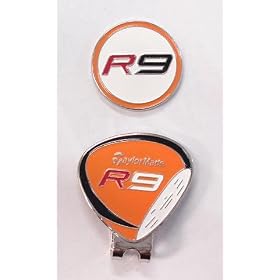 TaylorMade R9 Orange Golf Ball Marker & Hat Clip