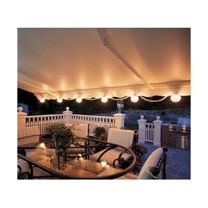 Patio String Lights - Awning Attachment (White) (6 lights)