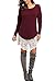 Zeagoo Women's Lace Oversized Knit Sweater Shirtdress Pullover Tunic Tops