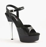 5 1/2 Inch Sexy Ladies Black Shoes Stiletto Heel Platform Sandal