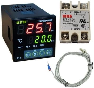 Sestos Dual Digital PID Temperature Controller 2 Omron Relay Thermostat 110-240v
