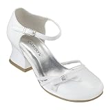 Girls' Xhilaration Medee Heart Dress Shoes - White