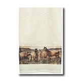 Review Blonder Home Accents XMUSTG011L / Mustangs Horses Finger Tip Towel by Blonder Home Accents