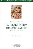 La dissertation de geographie