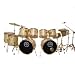 HB GoldRush 11 PC Double Bass Drum Set Gold Hardware