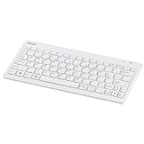 iBUFFALO Bluetooth2.0 無線キーボード パンタグラフ 83キー [PC,PS3,iPhone4S,iPad2]対応 ホワイト BSKBB01WH